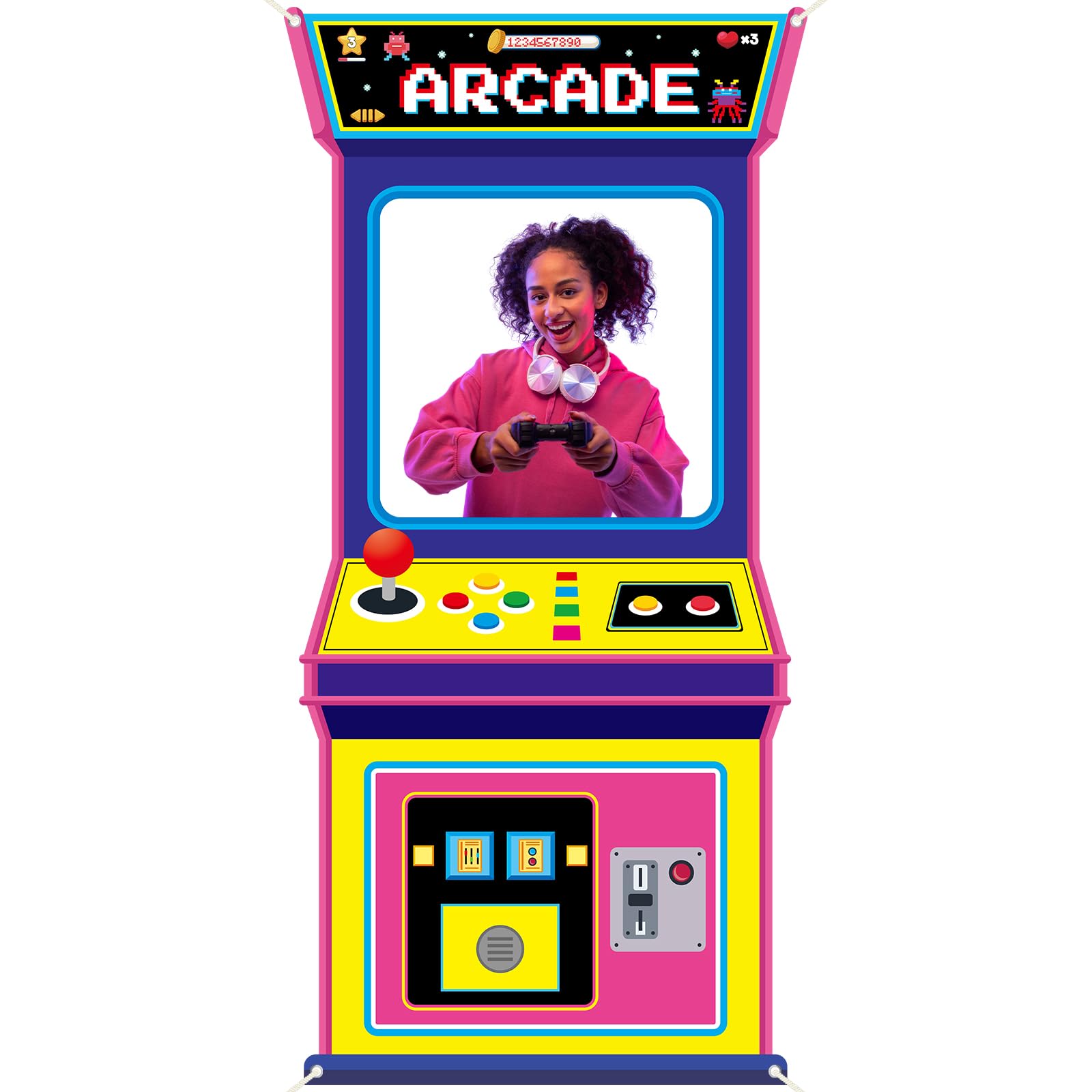 Retro Gaming Banner - Ретро-фон для фото с видеоиграми и