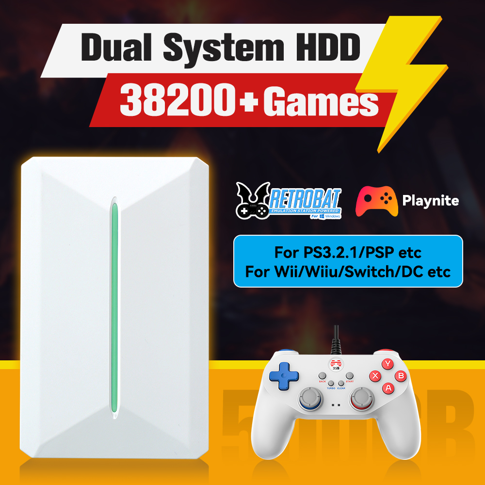Retro Gaming Os - Retrobat&Playnite System HDD Ретро игровая консоль