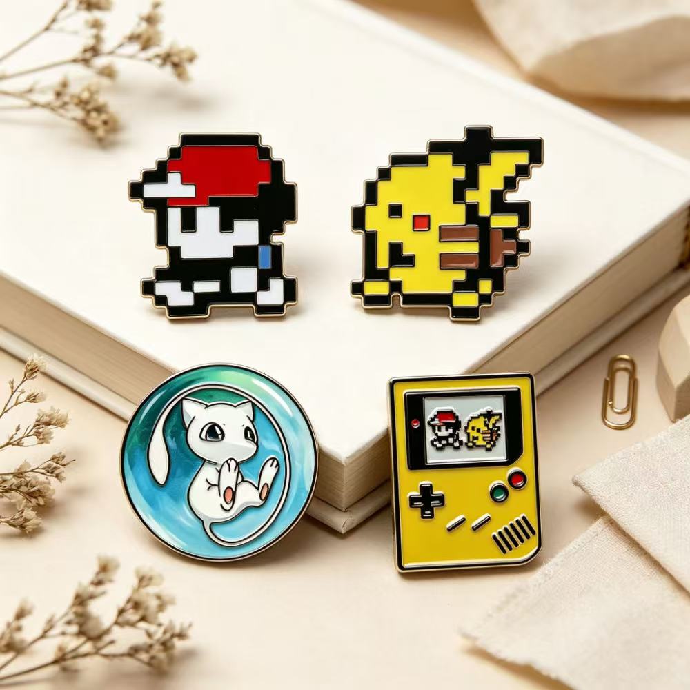 Retro Gaming Pokemon - 4 шт. ретро-игровых эмалевых значков с