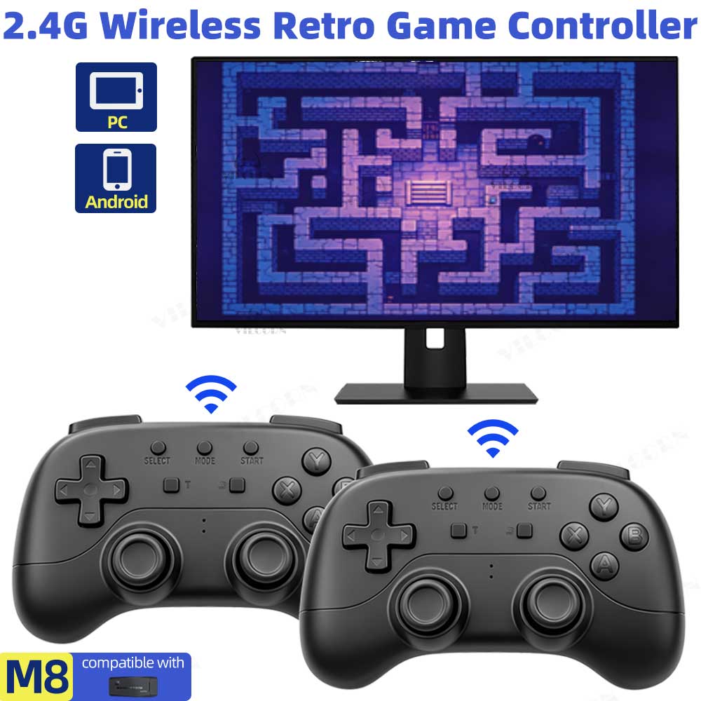 Retro Gaming Emulator Pc - Беспроводной геймпад 2.4G без задержки, ретро-контроллер