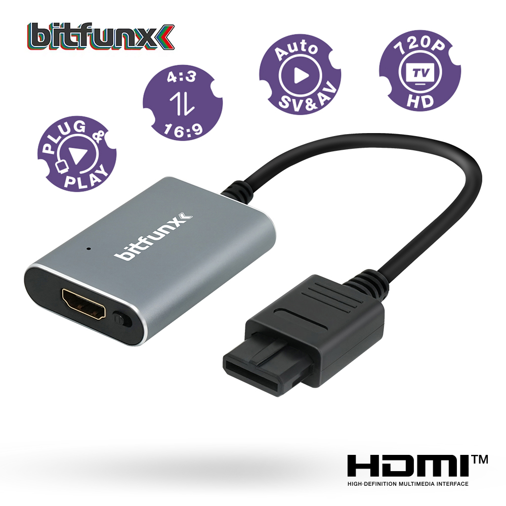 Retro Gaming Upscaler - Bitfunx 720P HDMI ™ Адаптер S-video