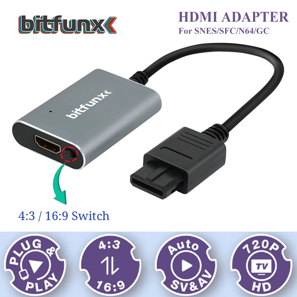Адаптер Bitfunx 720P Svideo/AV – обзор и цена Retro Gaming Box
